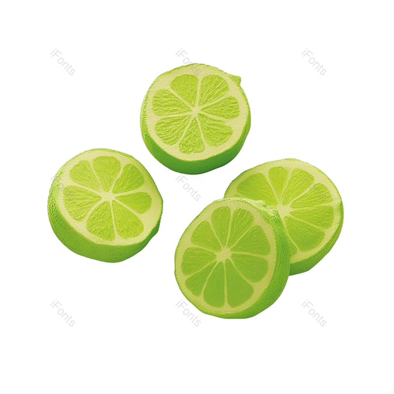 元素图片,清新元素,绿色水果PNG,插画免抠素材